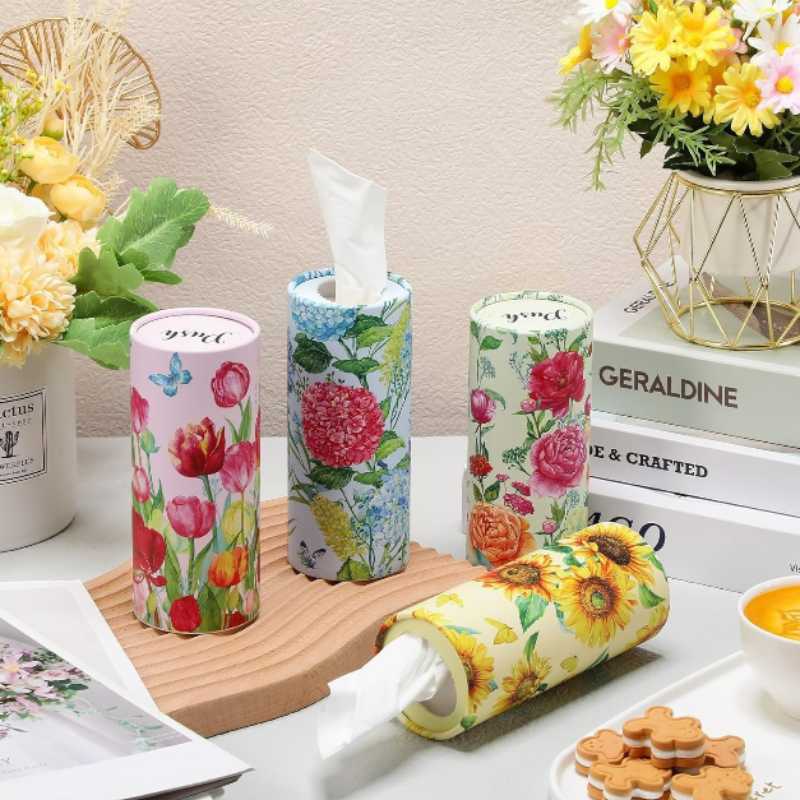 120 Pcs Cylinder Paper Tissue – Soft, Absorbent & Multipurpose Paper Tissues (Random Print)