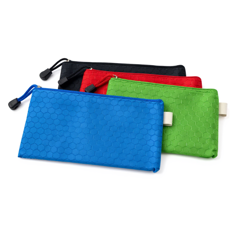 Multipurpose Zipper Pouch – Lightweight Pencil Case & Travel Organizer with Smooth Zip (Random color-Pack of 1)