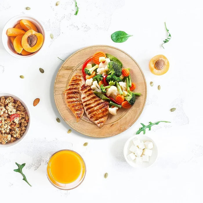 Wood Serving Round Plate