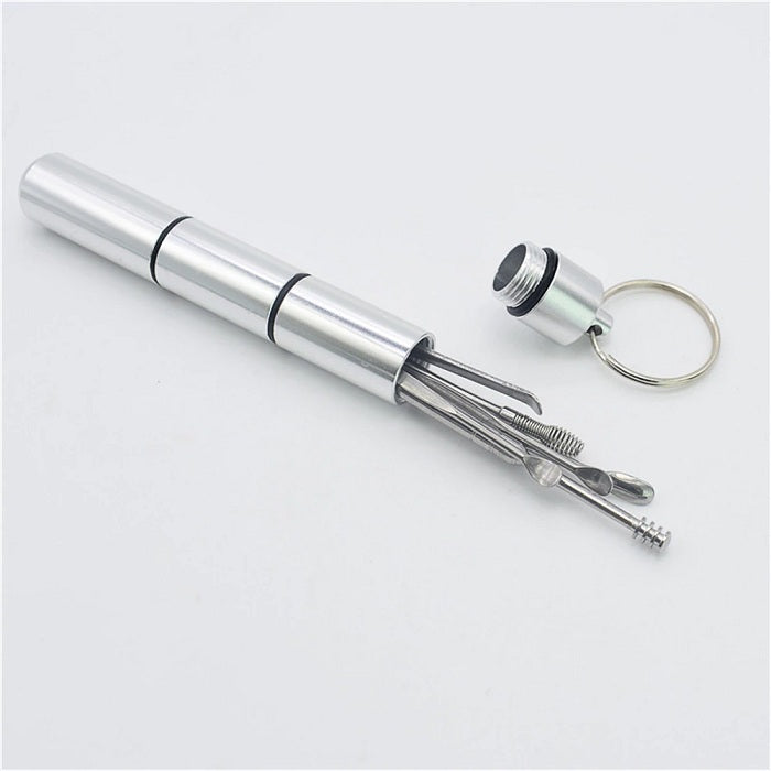 6 Pcs Ear Cleaning Kit with Aluminum Tube – Reusable Ear Wax Removal Tools