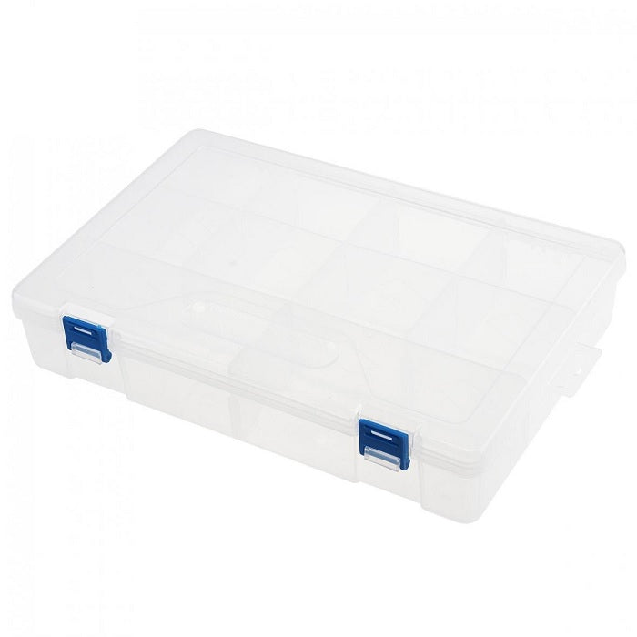 10-Grid Large Capacity Transparent Plastic Storage Box – Organizer for Jewelry, Accessories, and Small Items (Pack of 1)
