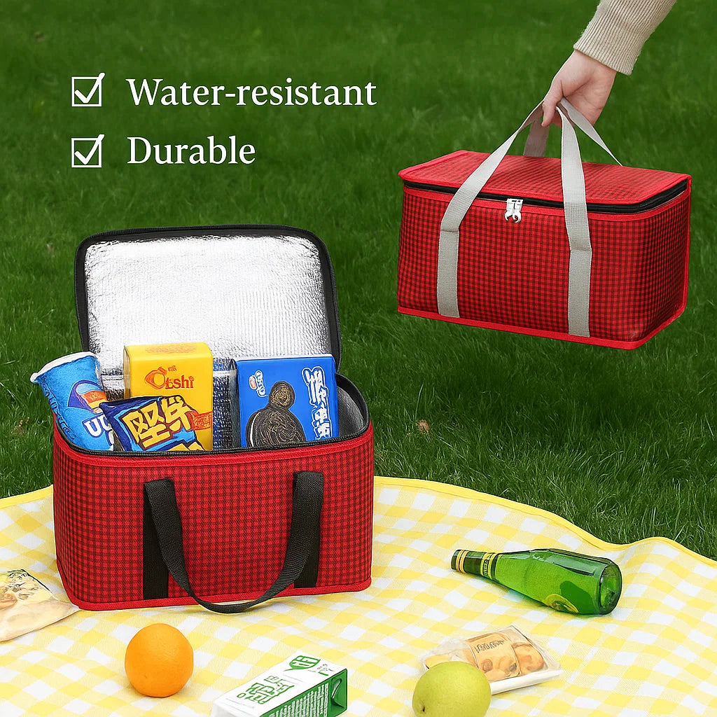 Insulated Picnic Tiffin Food Bag – Large Size Thermal Lunch Bag for Office, School & Outdoor Travel