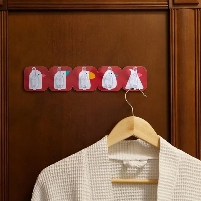 6 Plate Wall Hanging Adhesive Hook – No Drill, Strong Wall Hanging Holder ( Random color- Pack of 1 )