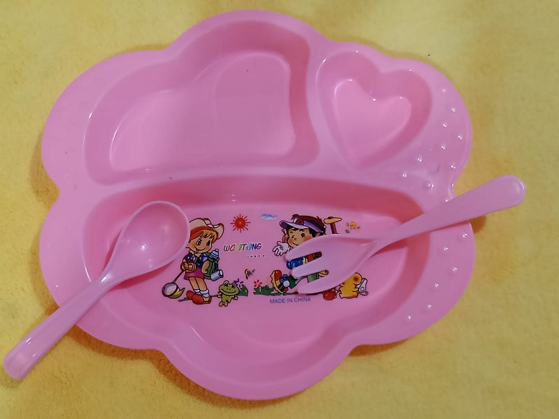 Flower Shape Kids Dinner Set