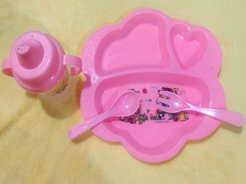 Flower Shape Kids Dinner Set