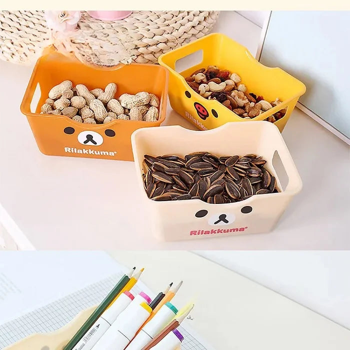Mini Storage Boxes – Cartoon Print, Fun & Practical Multipurpose Organizer (Pack Of 3)