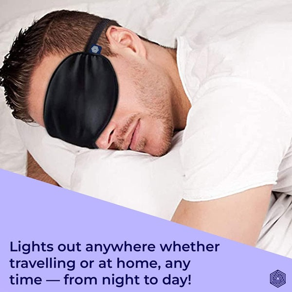 Silk Eye Mask for Sleeping & Traveling – Adjustable Strap, Soft Blindfold for Smooth & Comfortable Sleep