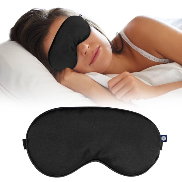 Silk Eye Mask for Sleeping & Traveling – Adjustable Strap, Soft Blindfold for Smooth & Comfortable Sleep