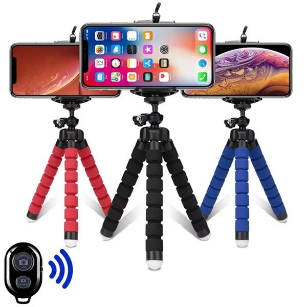 Adjustable Flexible Phone Holder, Mini Tripod for Mobile, Portable and Flexible Adjustable Cell Phone Stand Holder