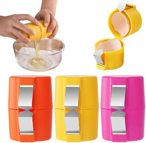 Egg Shell Opener for Raw Eggs,Upgraded Stainless Steel Handheld Egg Peeler Tool, Egg Cracker Tool for Camping Home Kitchen Use