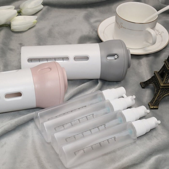 All-In-One Portable Travel Dispenser – Multi-Compartment Plastic Liquid Container for Shampoo, Lotion & Toiletries (Pack of 1)