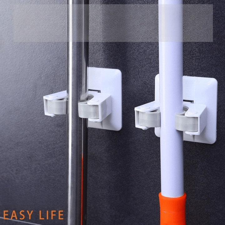 Wall Mounted Mop Broom Hanger (Random)