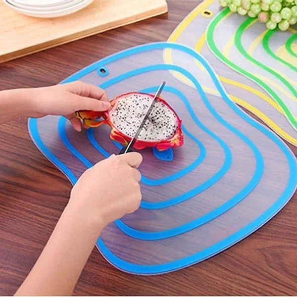 Flexible Transparent Cutting Board – Chopping Mat for Vegetables & Fruits, Non-Slip Kitchen Board (Random color-Pack of 1)