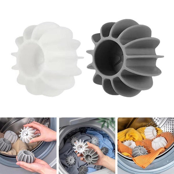 Reusable Silicone Laundry Balls – 6 Pcs Anti-Tangle Fabric Softening Balls for Washing Machine (Random color)