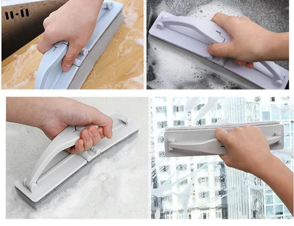 Multipurpose Sponge Cleaning Folding Brush– Portable Scrubber for Kitchen, Bathroom & Household Use (Pack of 1)