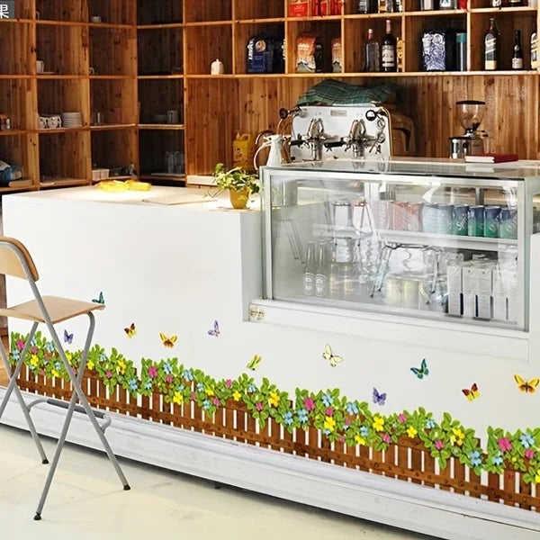 Colorful Butterfly Grass Wall Sticker (50*70cm)