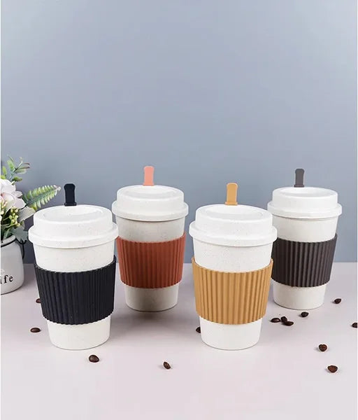 500ml Reusable Travel Coffee Cup with Leakproof Lid - Eco-Friendly & Portable Coffee Mug (Pack of 1)