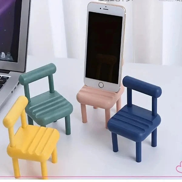 Chair Shaped Phone Stand – Portable Mobile Holder for Desk Use (Random color-Pack of 1)
