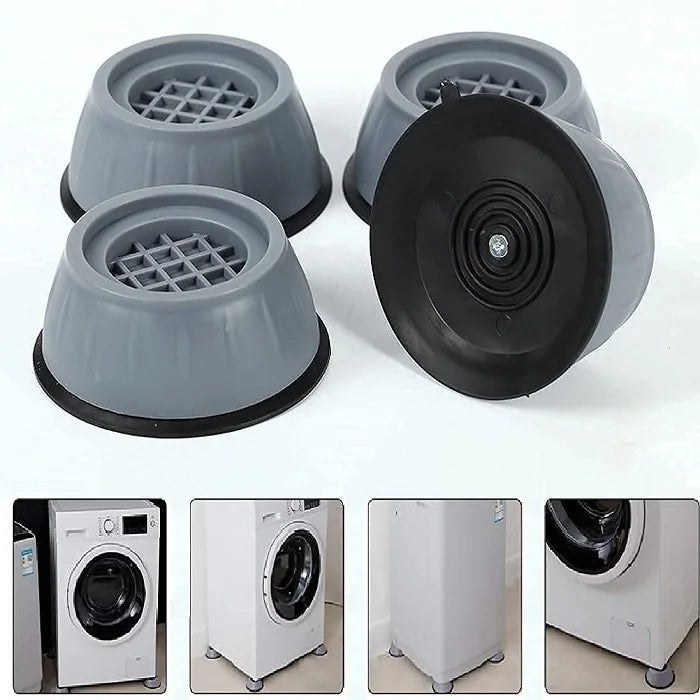 Medium Anti Vibration Pads for Appliances – 4 Pc Set, Noise & Shock Reduction, Non-Slip Pads for Washing Machine, Refrigerator & Furniture