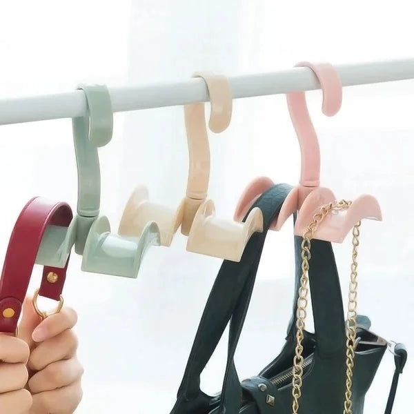 Rotating Bag Hanger – Space-Saving Storage Rack for Purses, Totes & Backpacks (Random color-Pack of 1)