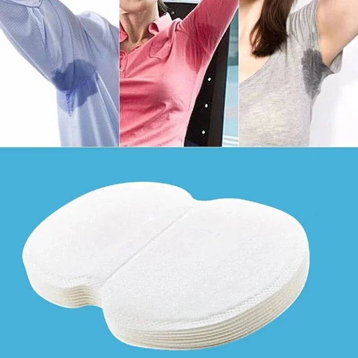 Underarm Sweat Absorbing Pads – Anti-Sweat Disposable Armpit Pads for Odor Control & Clothing Protection (Pack of 10 Pcs)