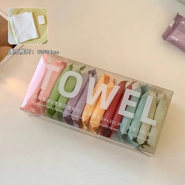 14pcs Portable Compressed Disposable Towel