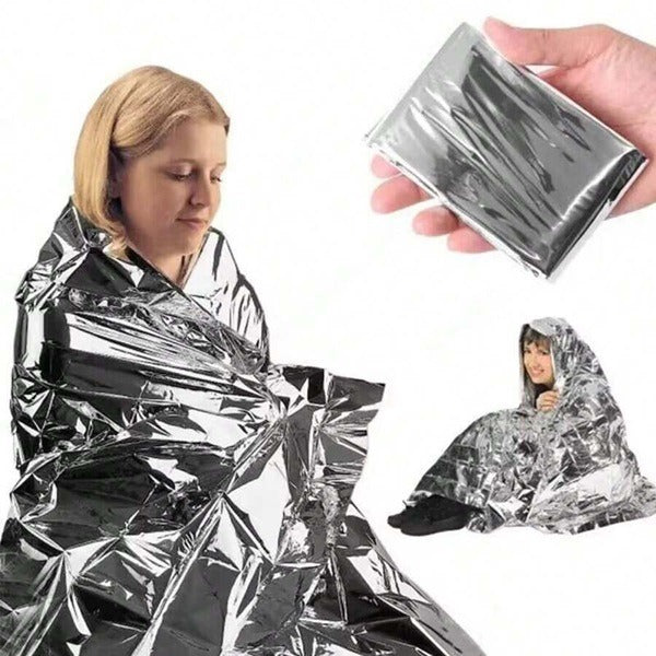 Emergency Thermal Blanket for Survival, Outdoor, Camping & Travel – 130 x 210 cm (Pack of 1)