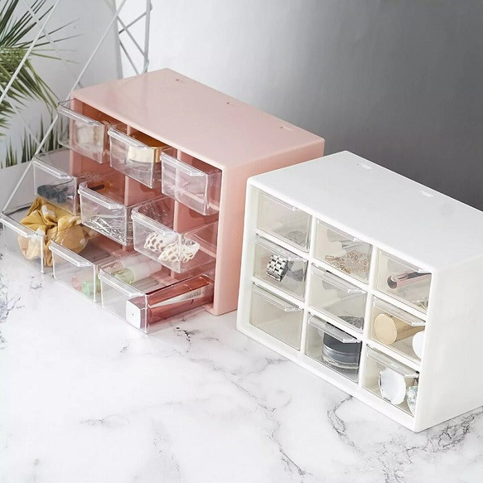 9-Drawer Storage Cabinet Organizer – Multi-Purpose Plastic Storage Unit (Random Color) (Pack of 1)