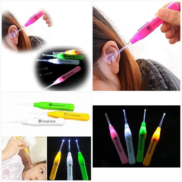 LED Ear Cleaning Tool – Safe Ear Wax Remover with Built-in Light | Portable Ear Pick Cleaner for Kids & Adults (Random color- Pack of 1)