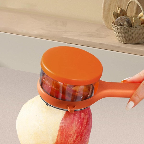 Peeler with Storage Box, Stainless Steel Multifunctional Fruit and Vegetable Peeler with Container ( Pack of 1 )