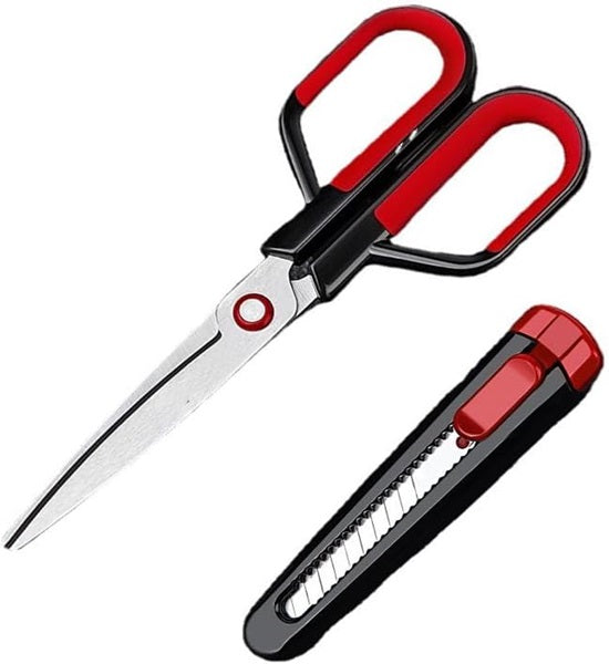 Multifunctional Scissor & Cutter, All Purpose Scissor & Cutter for Offices, Crafts, Kitchen, Tailoring and Hair Cutting - Multipurpose Scissors, Made of Stainless Steel, Rust Resistant Material