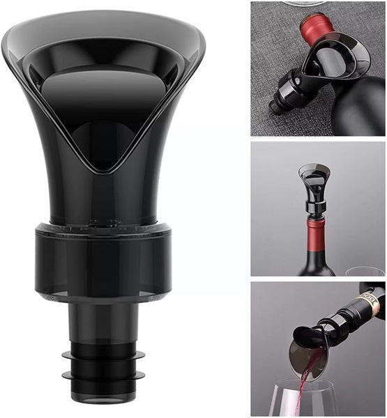 Flower-Shaped Wine Bottle Pourer – Plastic Drip-Free Pour Spout for Wine & Liquor (Pack of 1)