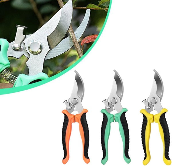Multifunctional Stainless Steel Garden Scissors, Stainless Steel Outdoor Garden Pruning Scissors, Multi-Functional Fruit Branch Scissors, Gardening Picking Fruit Scissors