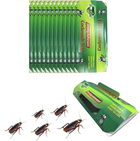 10pcs Cockroach Killer Trap Pad for Kitchen, Room, Office, Strong Adhesive Cockroach Killer, Pesticide Free Cockroach Repellent, Safe and Easy Cockroach Trap