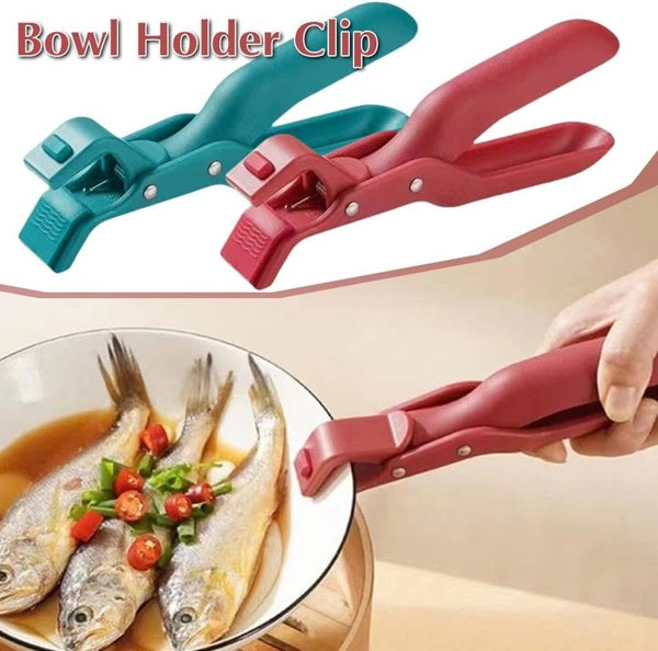 Multi-Function Anti-Scald Bowl Holder Clip – Safe Heat Resistant Kitchen Tool (Random color-Pack of 1)
