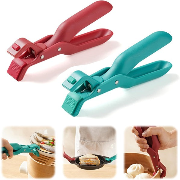 Multi-Function Anti-Scald Bowl Holder Clip – Safe Heat Resistant Kitchen Tool (Random color-Pack of 1)