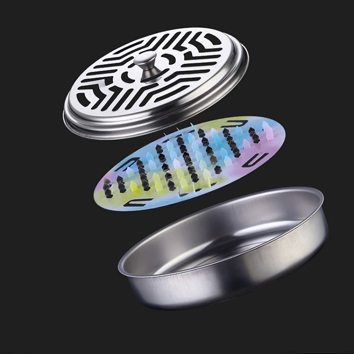 Portable Mosquito Coil Holder with Cover – Stainless Steel Mosquito Incense Burner for Home, Outdoor & Travel