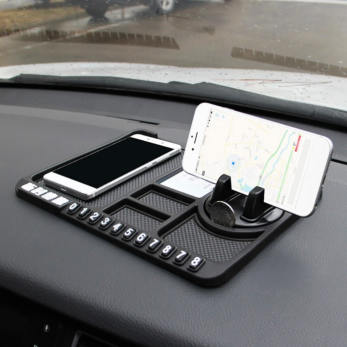 Silicone Car Dashboard Plate – Non-Slip, Heat-Resistant Multi-Purpose Dashboard Mat for Phone, Keys & Accessories (Pack of 1)