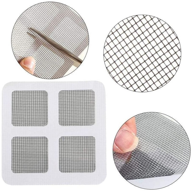 Mosquito Net Repair Patch Set (10 Pcs) – Strong Self-Adhesive Mesh Stickers for Quick Net Fixing