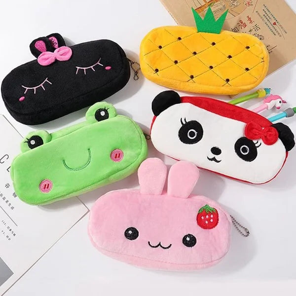 Soft Plush Pencil Case (Random Design)