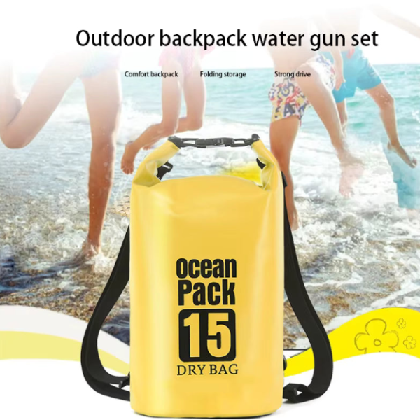 Waterproof Ocean Pack 15L – Durable Dry Bag for Travel, Outdoor, Water Sports & Adventure (Random color-Pack of 1)