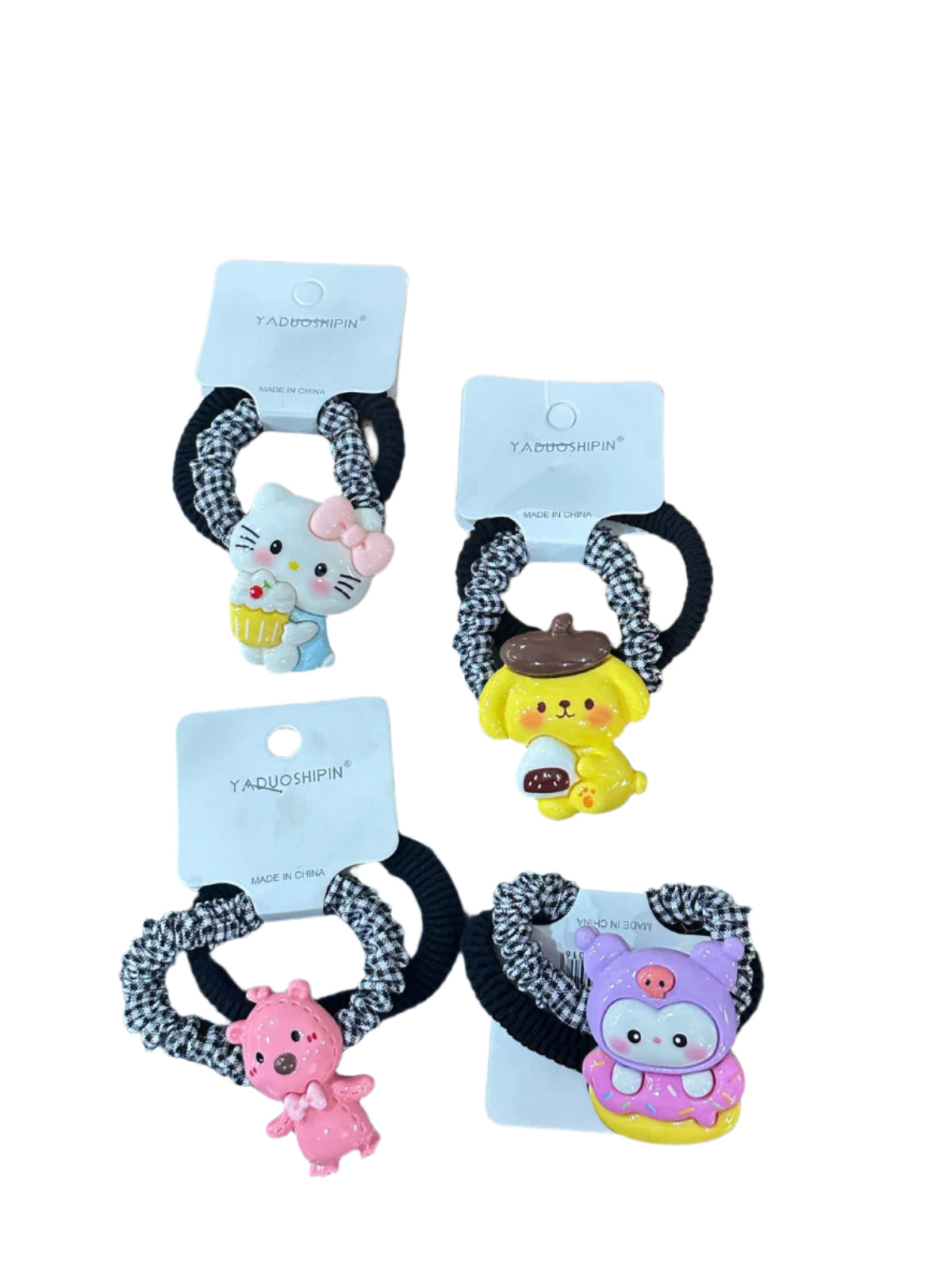 Anime Cartoon Charm Rubber Band – Random Cute Hair Accessories for Kids & Teens