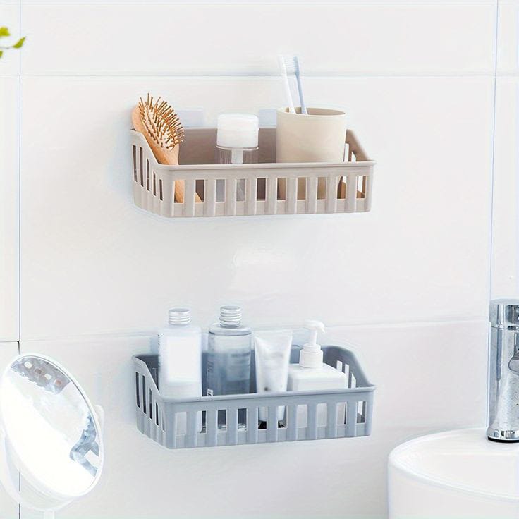 Refresh Bathroom Organizer Rack – Multipurpose Wall Shelf for Toiletries & Accessories (Random Color-Pack of 1)