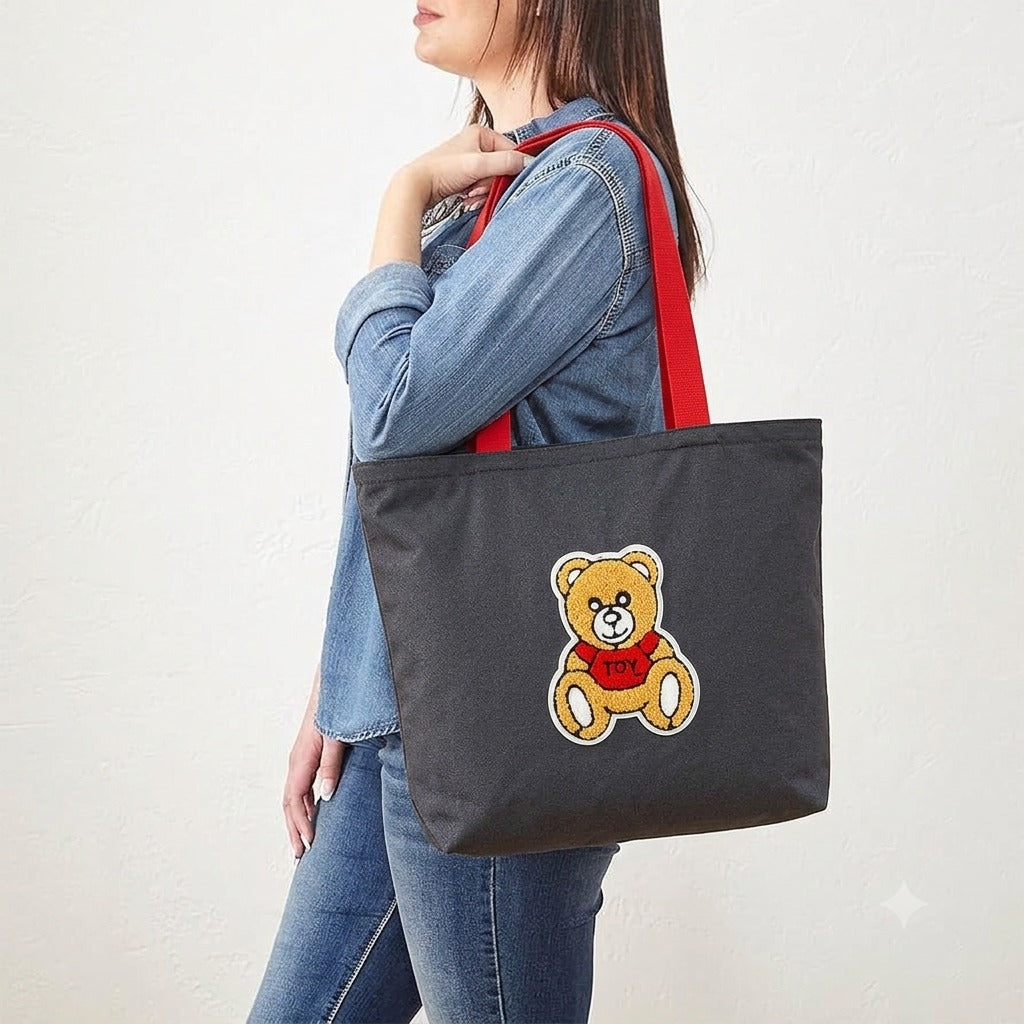Cute Teddy Reusable Shopping Bag | Foldable Large Capacity Grocery Tote Bag for Shopping, Travel & Daily Use
