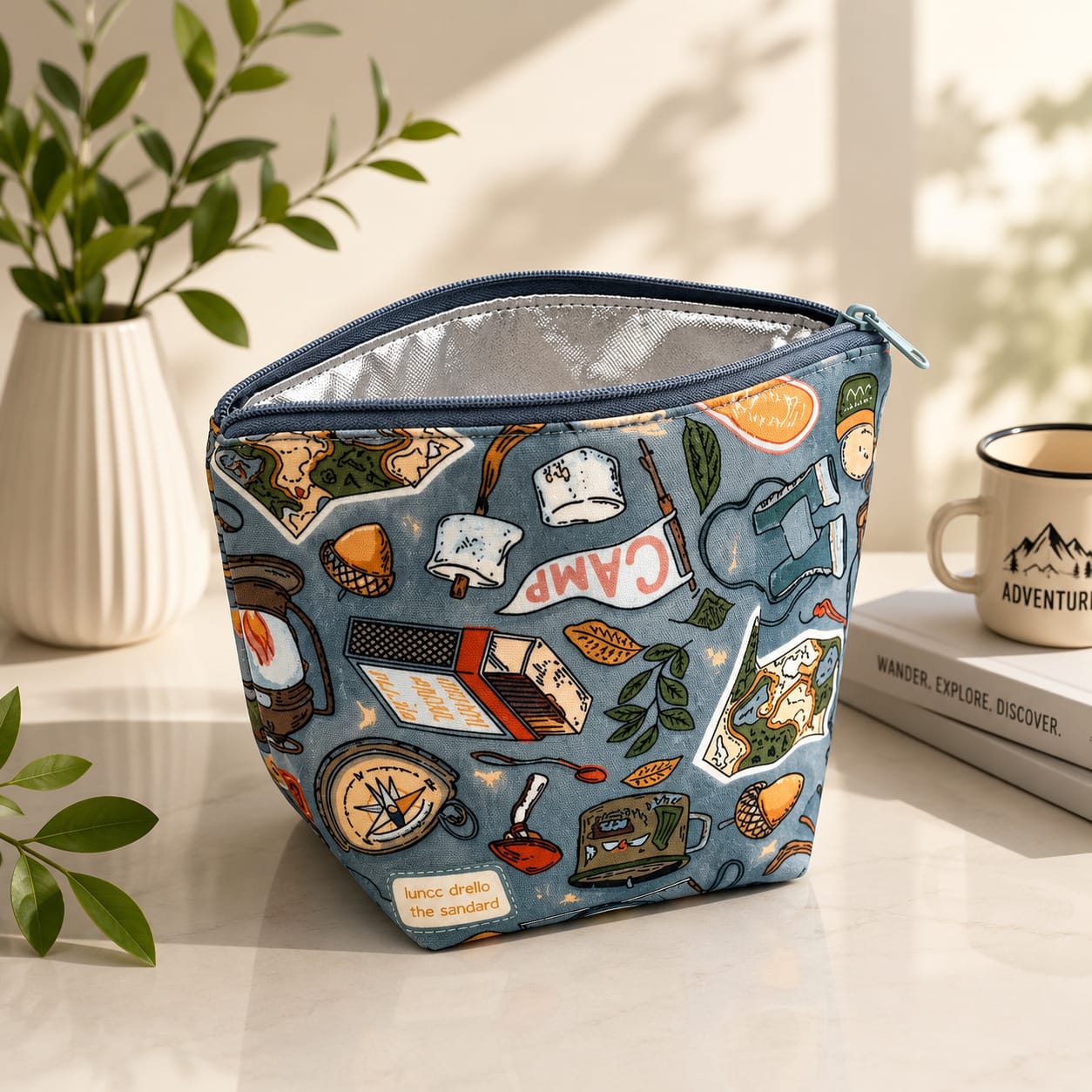 Cotton Thermal Insulated Lunch Pouch | Small Tiffin & Lunch Box Cover Bag