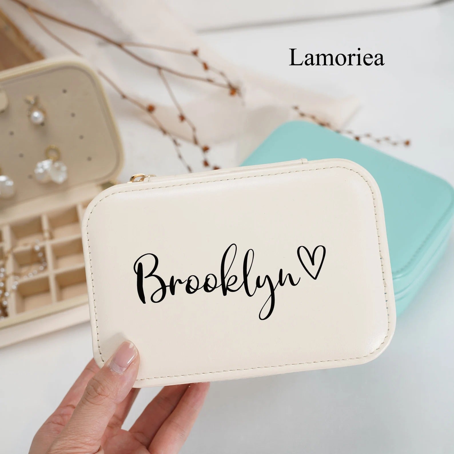 Customised Jewellery Box – Large Capacity Jewelry Organizer with Your Name