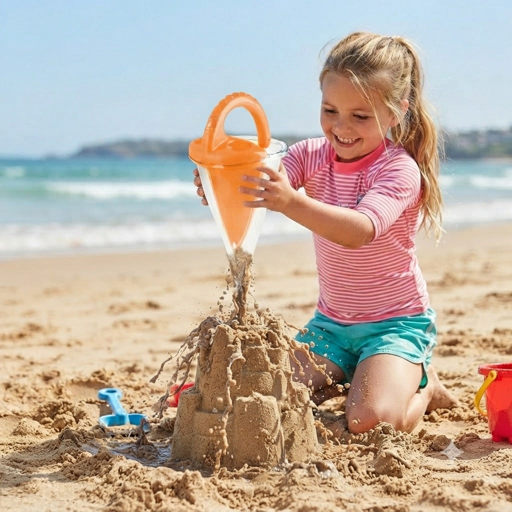 Spilling Funnel XXL Sand & Water Mixing Toy – Creative Beach & Outdoor Play Tool for Kids, Fun Waterfall Sand Spinner for Spectacular Sand Creations
