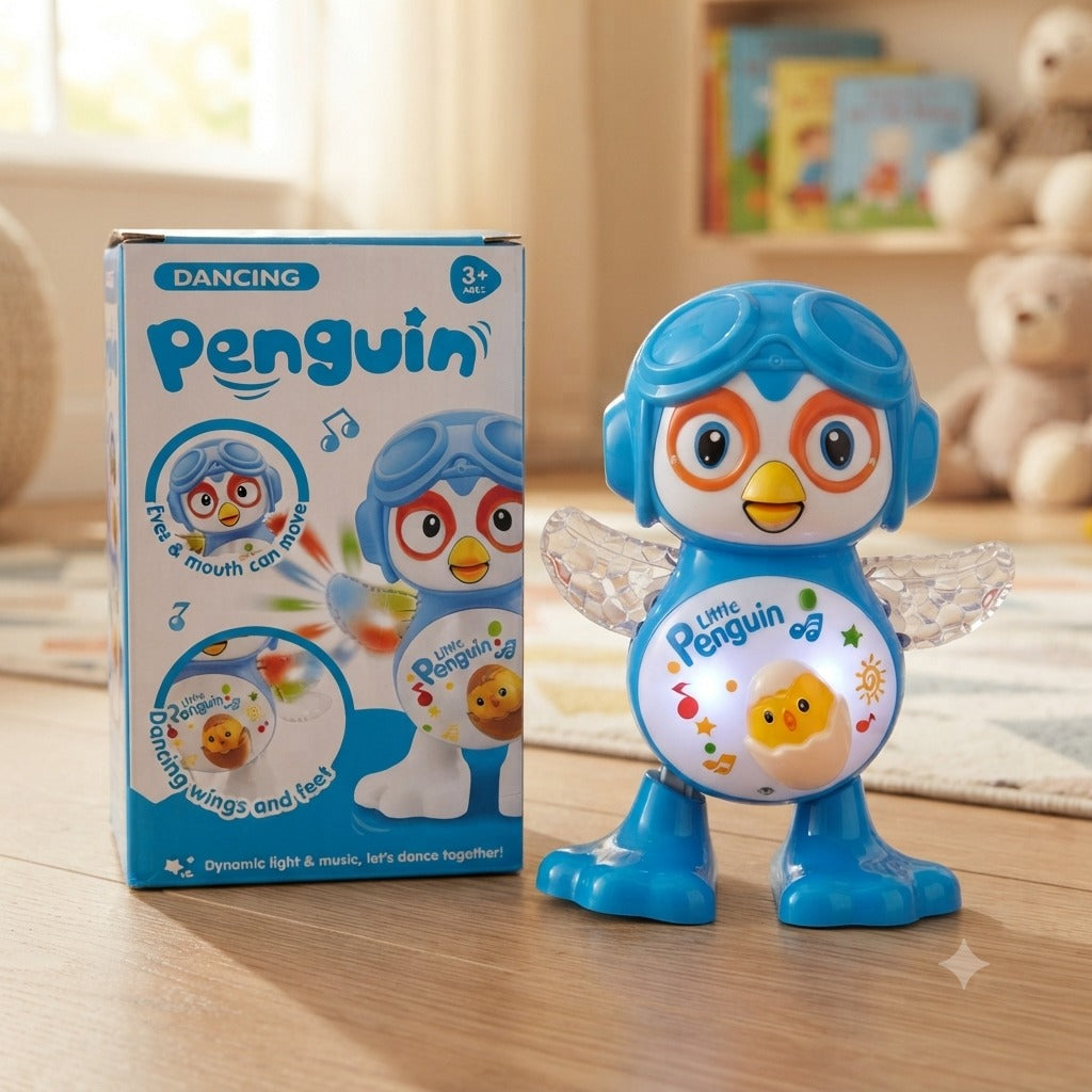 Dancing Penguin Musical Toy with Vibrant Lights – Battery Operated Moving Penguin Toy for Kids