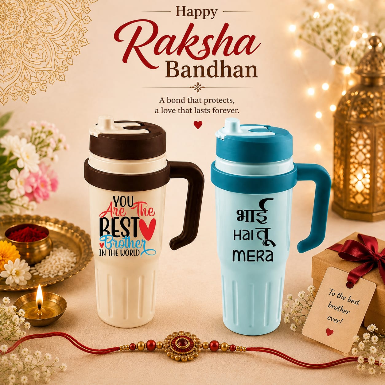 Raksha Bandhan Special: Personalized Tumbler Gift for Brother | Rakhi Gift