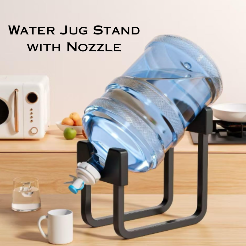 Portable Metal Water Jug Stand with Nozzle – Heavy-Duty Bottle Holder for Easy Water Dispensing at Home, Office & Outdoor Use